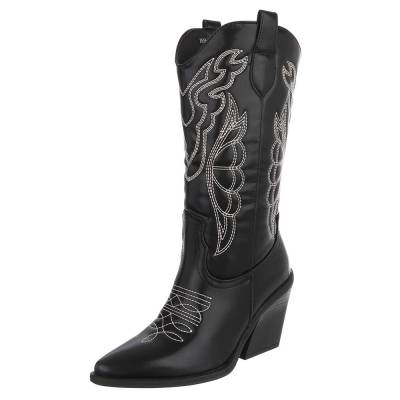 Western- & Bikerstiefel für Damen in Schwarz