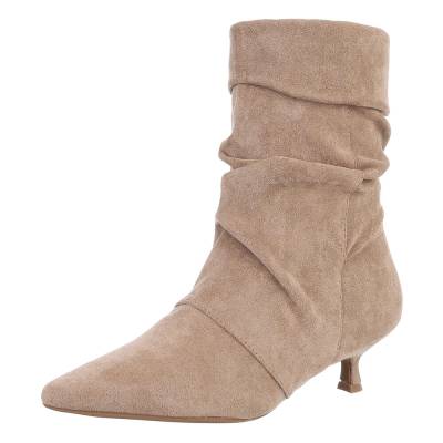 Klassische Stiefeletten für Damen in Hellbraun