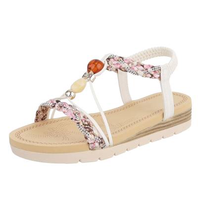 Riemchensandalen für Damen in Weiß