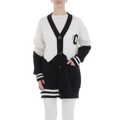 Cardigan for women in white and black