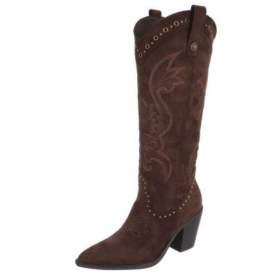 Cowboy & biker boots for women in brown