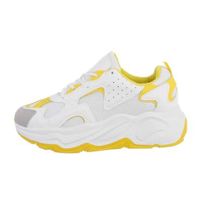 Sneakers low für Damen in Weiß und Gelb