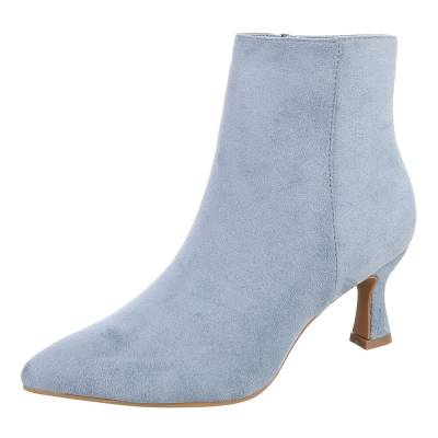 Classic ankle boots for women in light-blue