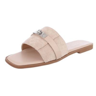Pantoletten für Damen in Beige