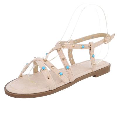 Strappy sandals for women in beige