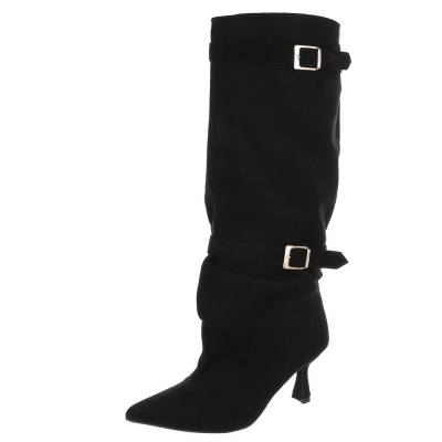 High-Heel Stiefel für Damen in Schwarz