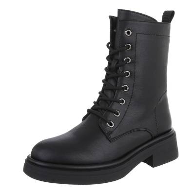 Schnürstiefeletten für Damen in Schwarz