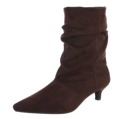 Classic ankle boots for women in dark-brown