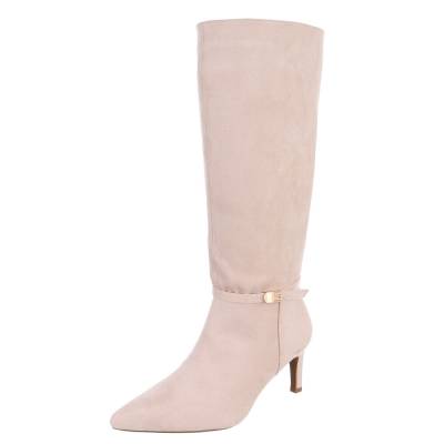 Classic boots for women in beige