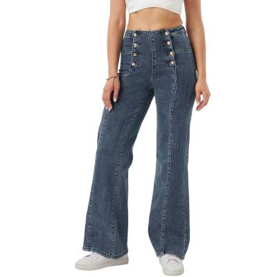 High waist jeans for women in blue
