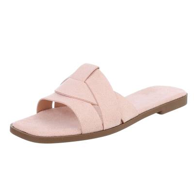 Mules for women in dusky pink
