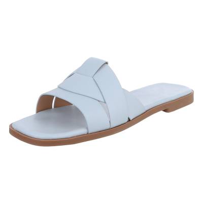 Mules for women in light-blue