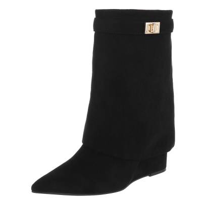 Wedge ankle boots for women in black