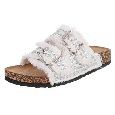 Mules for women in white