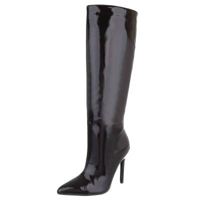 Heeled boots for women in dark-brown