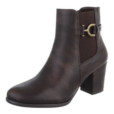 Klassische Stiefeletten für Damen in Braun