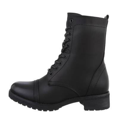 Flat ankle boots for women in black