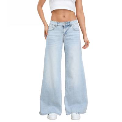 Relaxed fit jeans for women in light-blue
