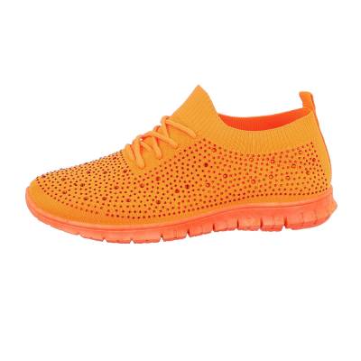 Low-top sneakers for women in orange