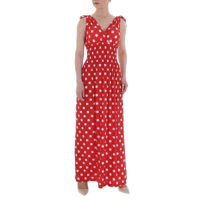 Sommerkleid für Damen in Rot und Weiß