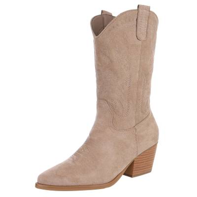 Western- & Bikerstiefel für Damen in Hellbraun