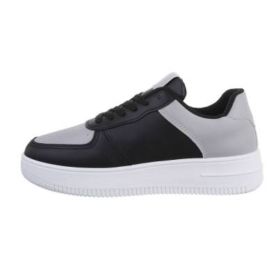 Low-top sneakers for women in black and gray