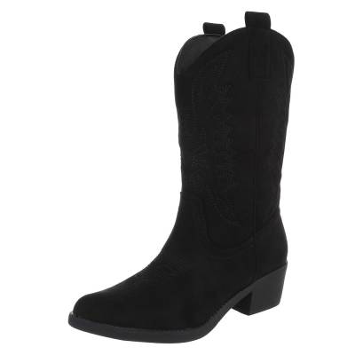 Western- & Bikerstiefel für Damen in Schwarz