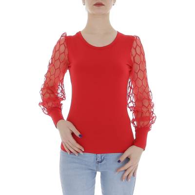 Long-sleeve top for women in red