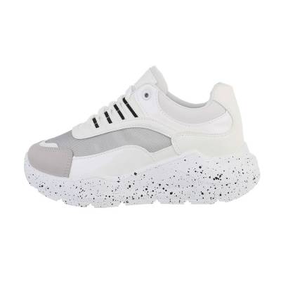 Sneakers low für Damen in Weiß und Grau