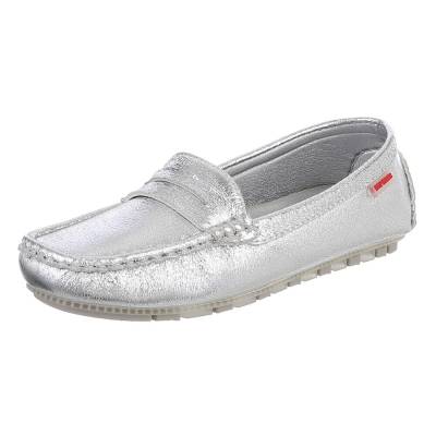 Loafers for women in silver