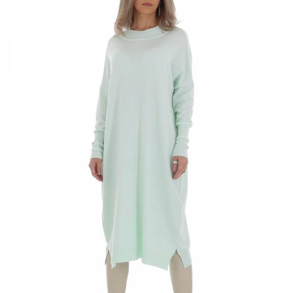 Knitted dres for women in light-green