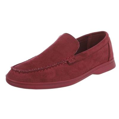 Loafers for women in wine-red