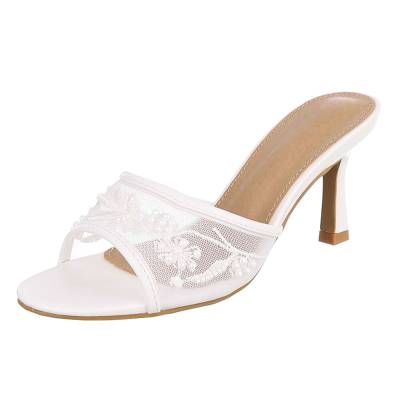 Mules for women in white