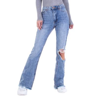 Bootcut Jeans für Damen in Hellblau