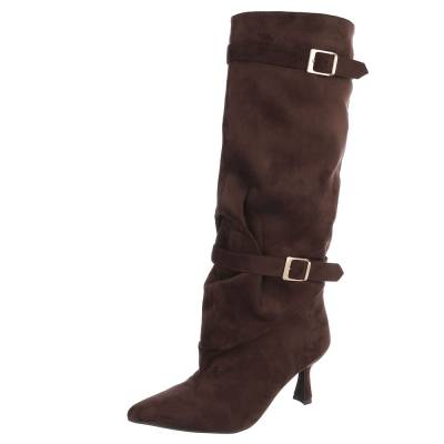 High-Heel Stiefel für Damen in Braun