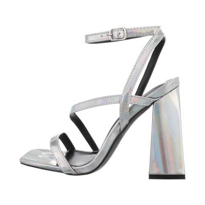 High Heel Sandaletten für Damen in Silber