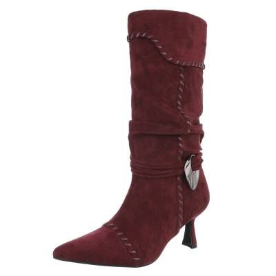 Klassische Stiefel für Damen in Weinrot