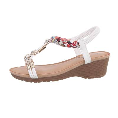 Wedge sandals for women in white