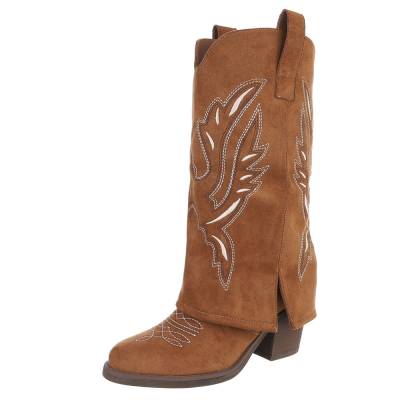 Western- & Bikerstiefel für Damen in Camel