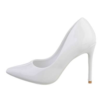 High heel pumps for women in white