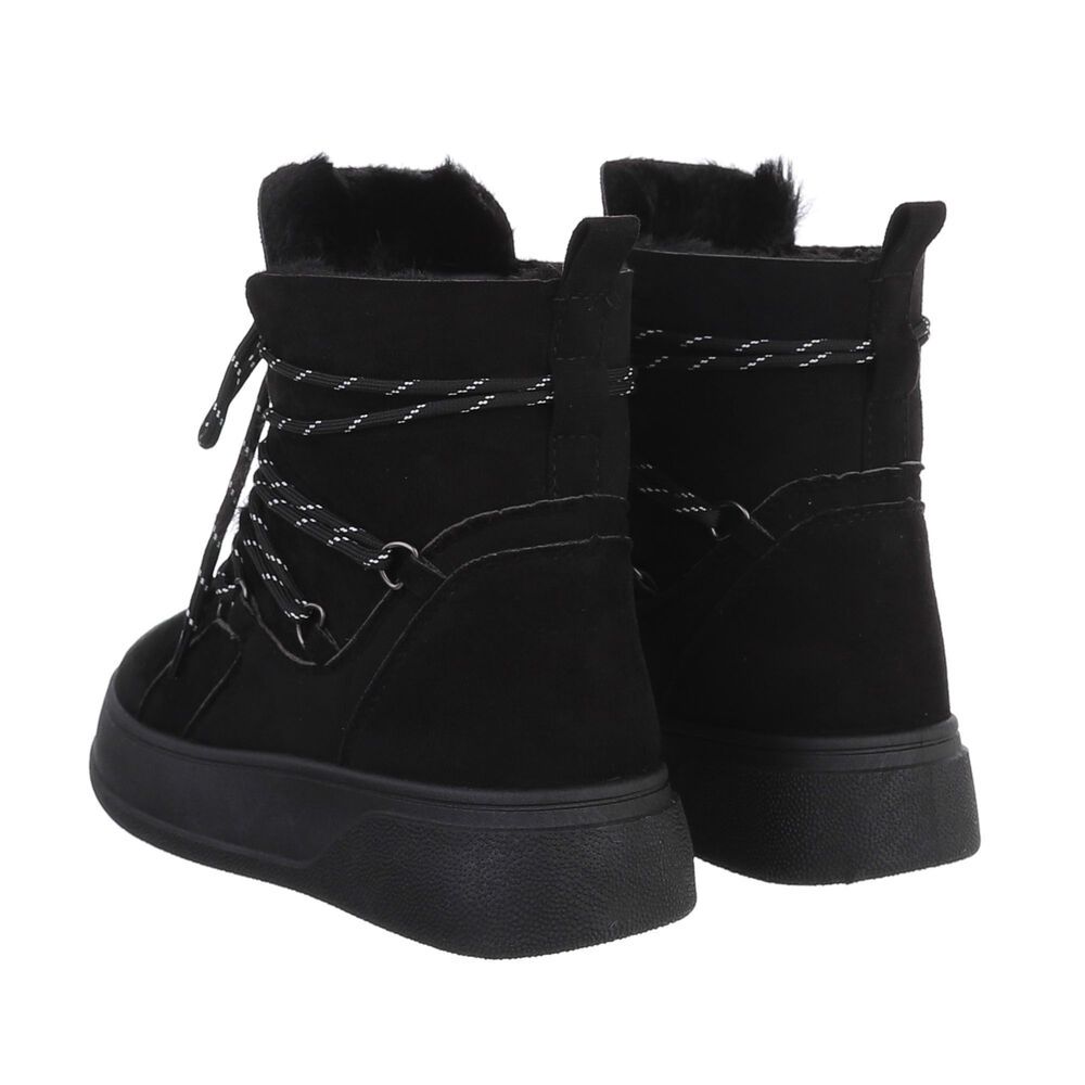 Ital Design Damen Keilstiefeletten - Wildlederoptik Mit 7 Cm Keilabsatz