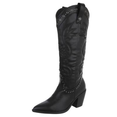 Western- & Bikerstiefel für Damen in Schwarz