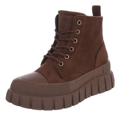 Schnürstiefeletten für Damen in Braun