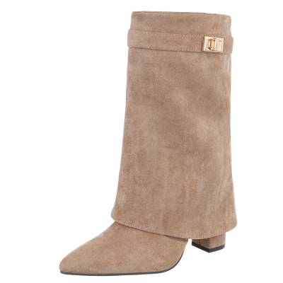 High-Heel Stiefel für Damen in Hellbraun