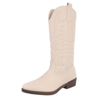Western- & Bikerstiefel für Damen in Beige