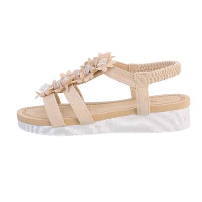 Strappy sandals for women in beige