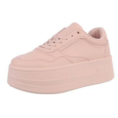 Low-top sneakers for women in dusky pink