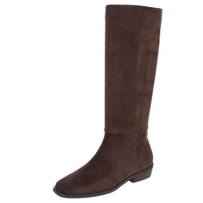 Flat boots for women in brown
