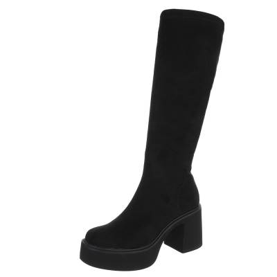 Platform boots for women in black