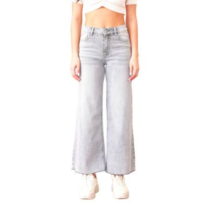 Relaxed Fit Jeans für Damen in Hellgrau